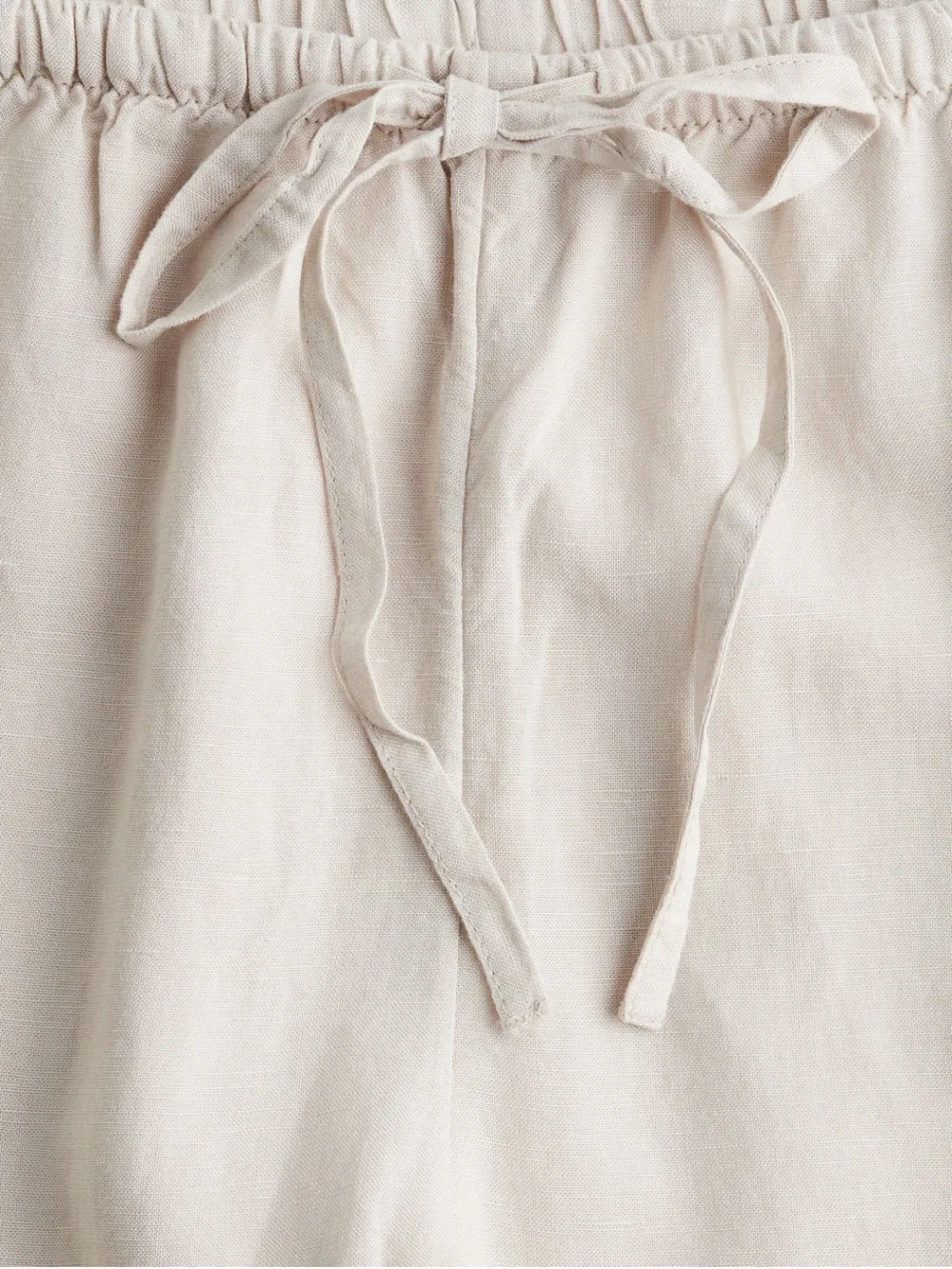 H&M Linen-Blend Drawstring Pants